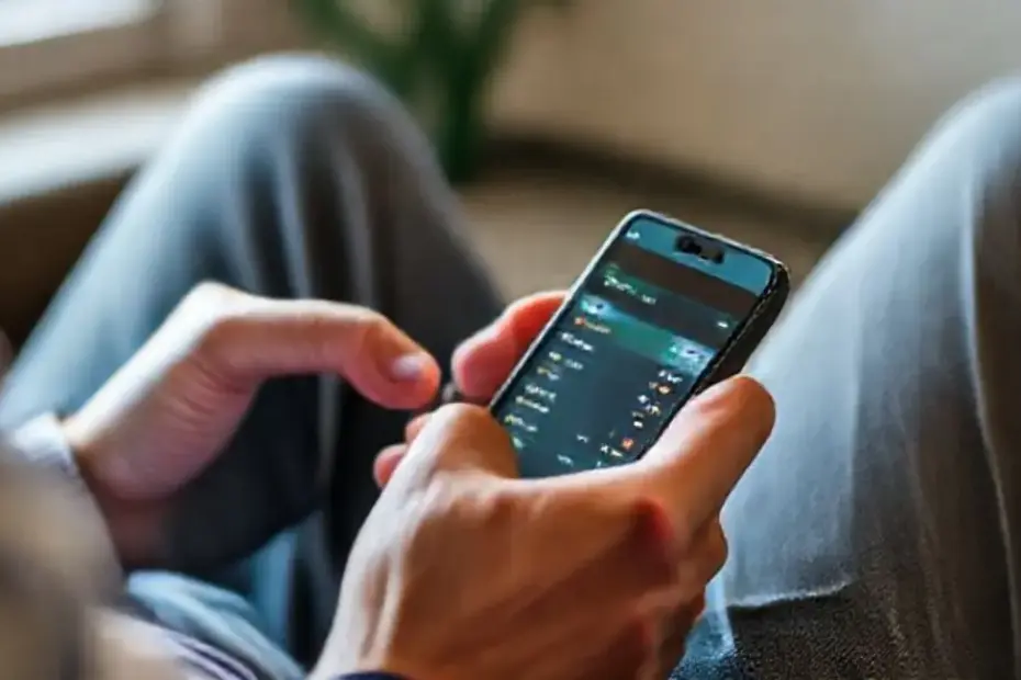 Pessoa fazendo apostas online através de smartphone