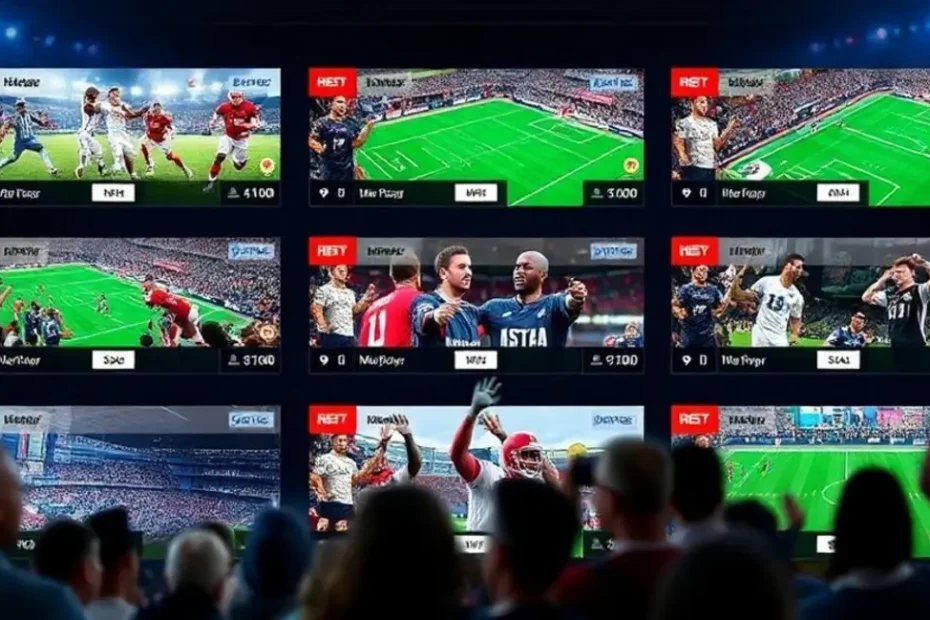 Cena de apostas esportivas com torcedores